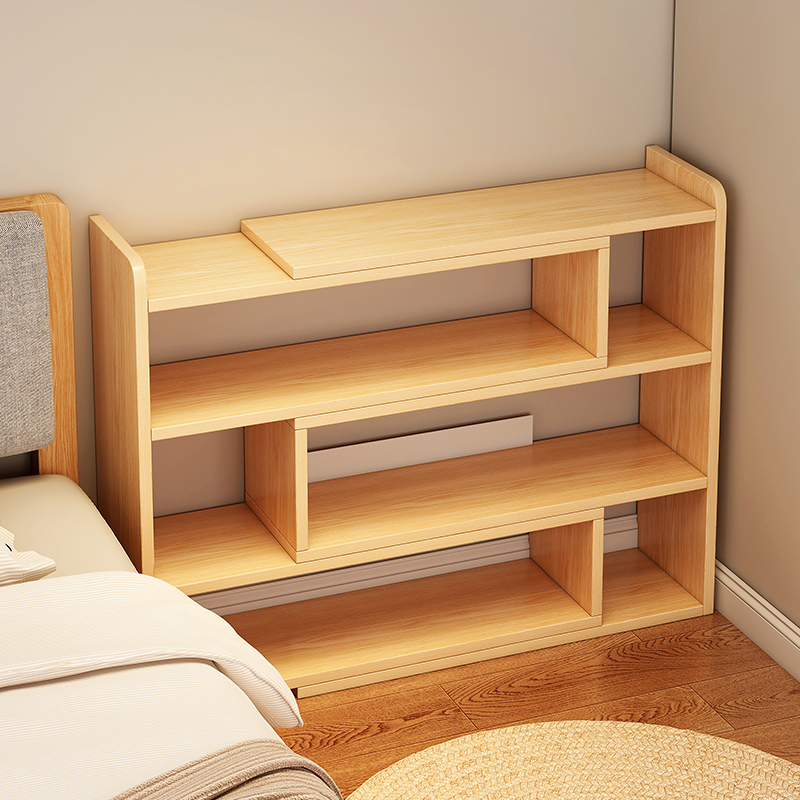 简易书架落地置物架卧室收纳层架桌面可伸缩柜子家用床头分层小书