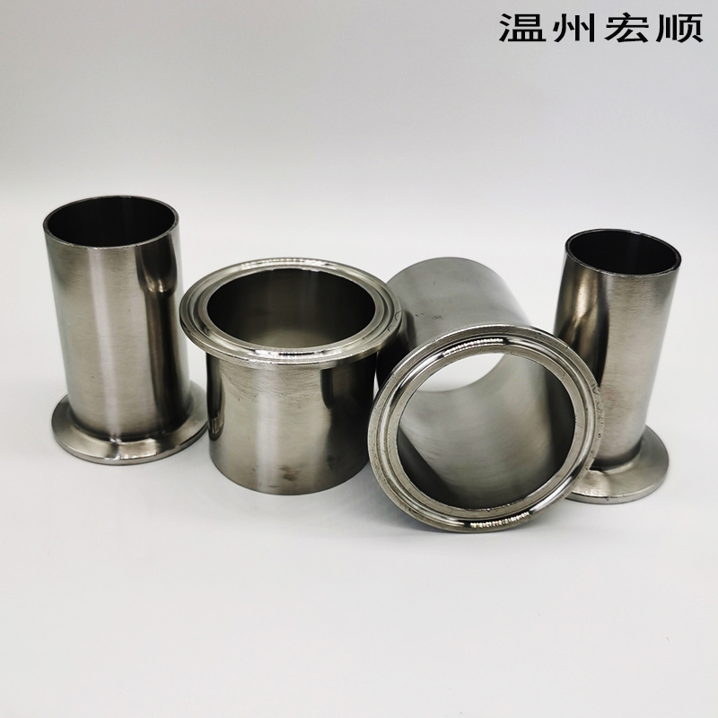 长度定做304不锈钢快装接头加长 单头焊接卡盘输料管卡箍法兰钢管