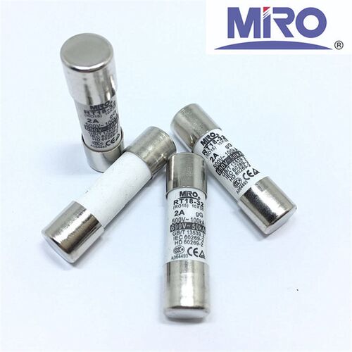 浙江茗熔RO15陶瓷保险丝管熔断器配RT18熔断器底座RT14圆筒帽型5A