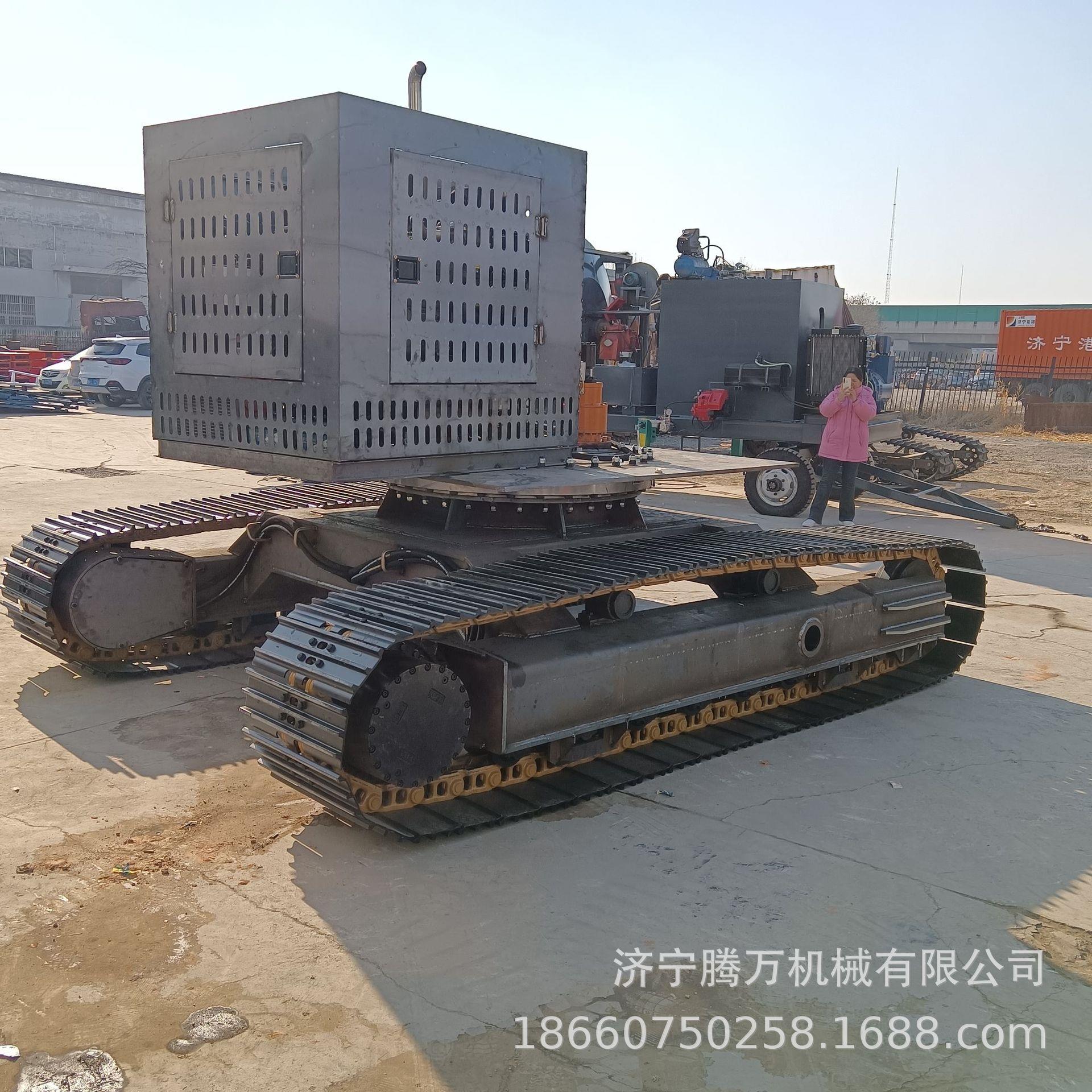 柴油机液压站履带底盘总成总长5米TM40马达制砂机使用底盘