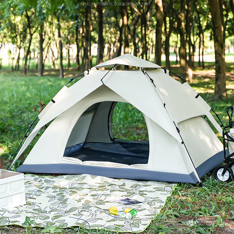帐篷户外折叠便携式露营野餐四人室内防雨加厚一家四口简易自动