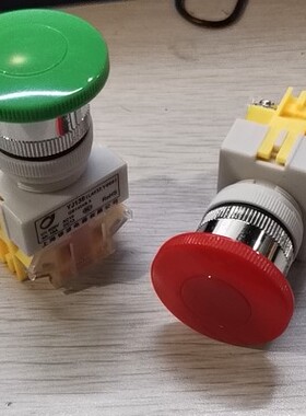 银波蘑菇头按钮开关自复位LAY37-11M(PBC)Y090-11M LAY7-11M 22MM