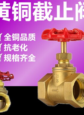 黄铜截止阀 加厚耐高温阀门蒸汽用截止阀4分6分1寸DN152025324050