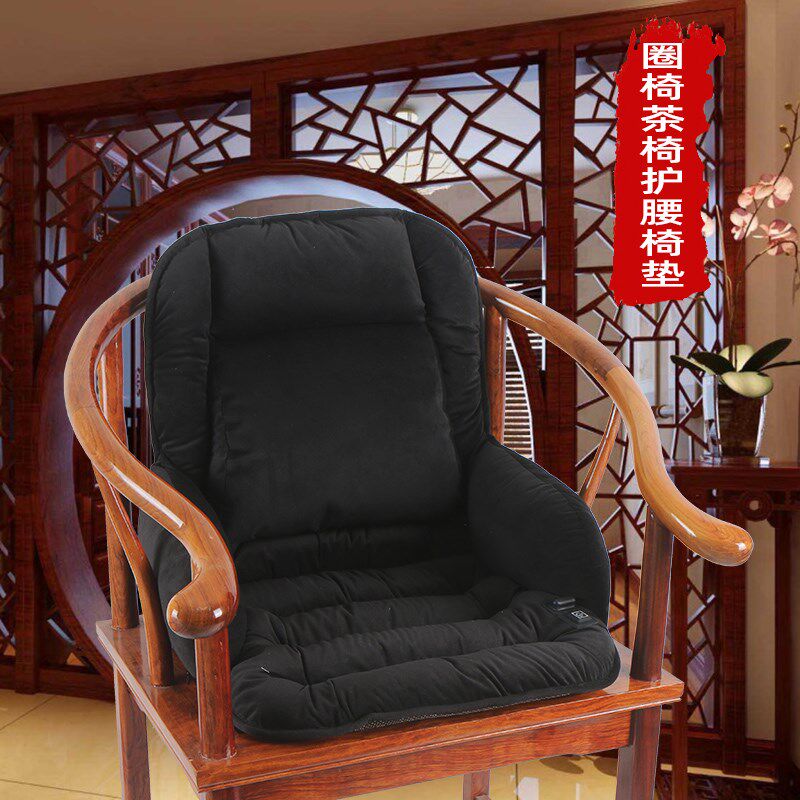 新款中式圈椅坐垫红木实木椅子座垫茶G椅太师官帽椅靠背椅一体靠