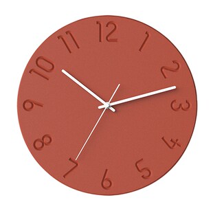 时集水泥数字挂钟现代简约时钟免打孔静I音家用客厅墙饰网红基础