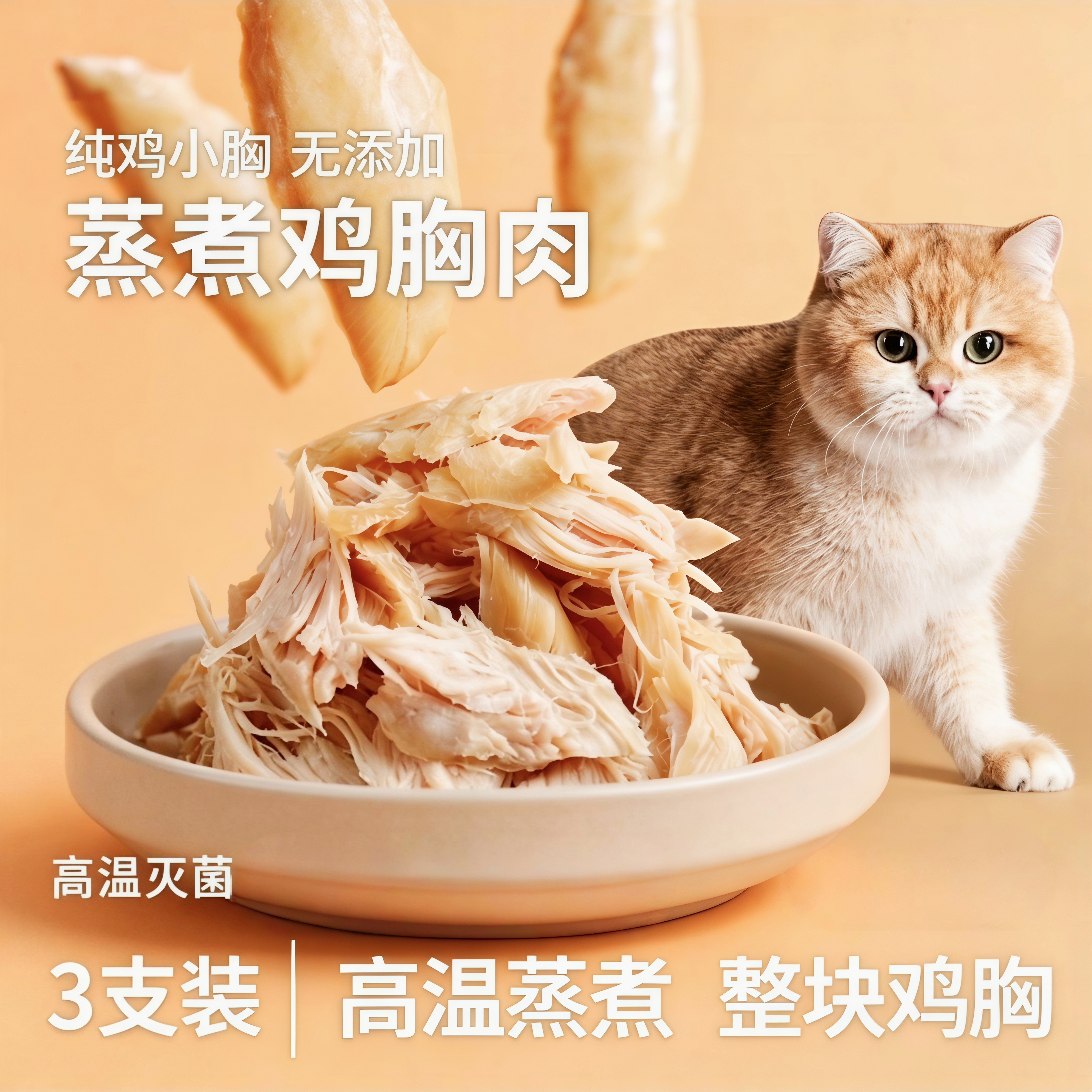 蒸煮鸡胸肉开袋营养鸡胸肉零食