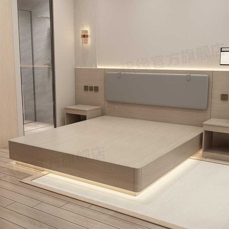 酒店公寓间全民宿317单床旅馆床单双间宾标床馆双人靠背专用床套