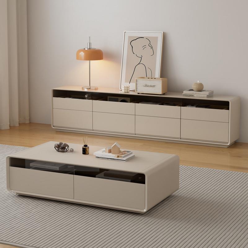 Ehd全实木极简高款落柜地电视640柜客茶几2025新款代现简约厅家用