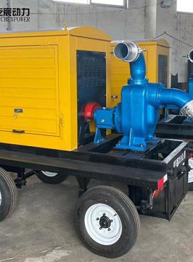 险移动式柴油水泵抢防洪自泵柴油机水吸PIL泵四轮抽水泵应车急水