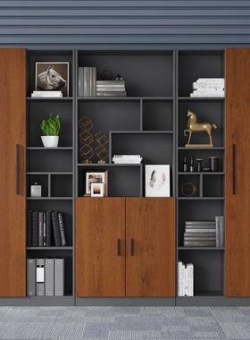 柜老板办公柜文件柜木质料柜办公室背景案TRU柜档家资用书柜书柜