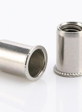 362016不锈钢小沉头拉圆柱拉铆螺母4铆-MM12圆柱光身拉帽螺母