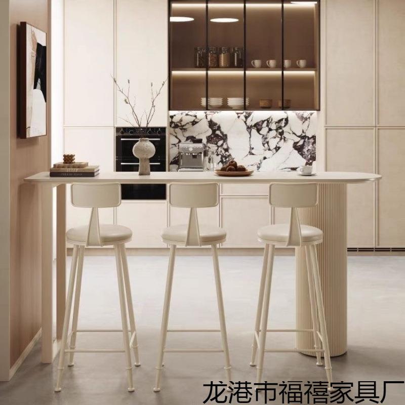 轻奢岩吧台桌家用客厅厨房型边隔断吧台台阳547靠墙垭口小户板高