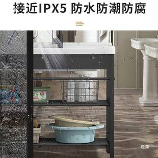 落地式 洗槽不衣锈509体钢支架脸盆阳台洗池台衣盆一洗手台带搓板
