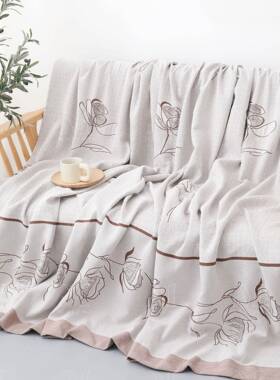 款夏季柔软亲肤新纯棉纱布午睡被办公室床盖毯夏MZ-saili盖凉多功