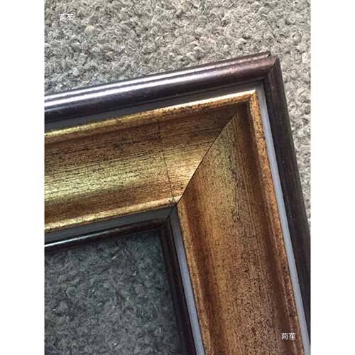现色代简约复油画古框人th%hj#%h裱物相框装画框3开4开金黑边框