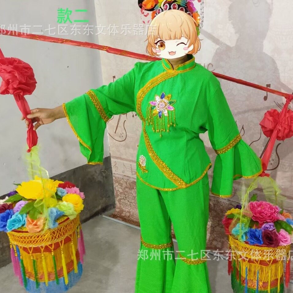 广场舞服装活动演出服中老年广场舞套装秧歌表演社火花篮文化设备