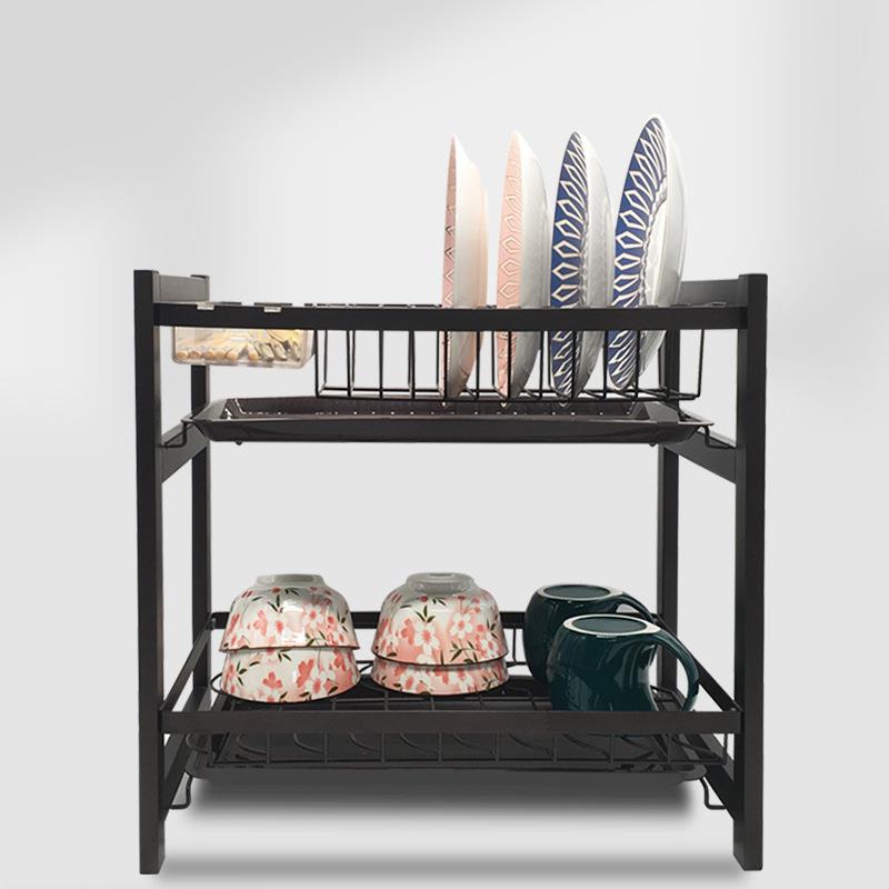 碗碟架厨房盘置架物家面用筷子碗双层沥水架日式台餐具bel0145收