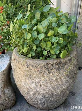 圆流花园石雕花盆水装饰石槽AL101957盆庭院鱼缸水盆石缸水石缸养