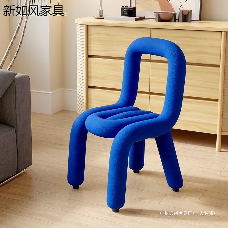 2026新款升级款网红异形梳妆凳卧室梳妆凳子弯管设计感餐椅章鱼椅