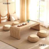 藤编榻窗榻茶几日式 茶桌飘小电脑矮桌炕桌用简BED米约地台组合麦