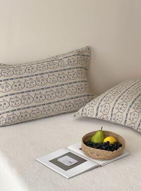 A小清新安心枕套四层纱布套单品枕套枕4棉内8x74cm一对装枕202511