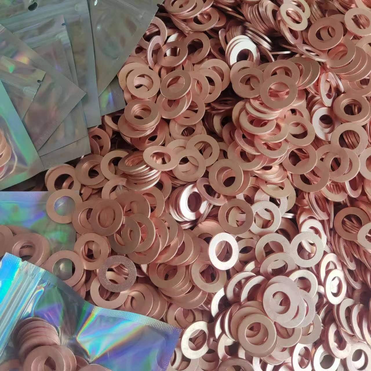 河北紫铜垫片垫圈规格紫铜垫200pcs多种退火耐腐蚀密封耐高温防漏