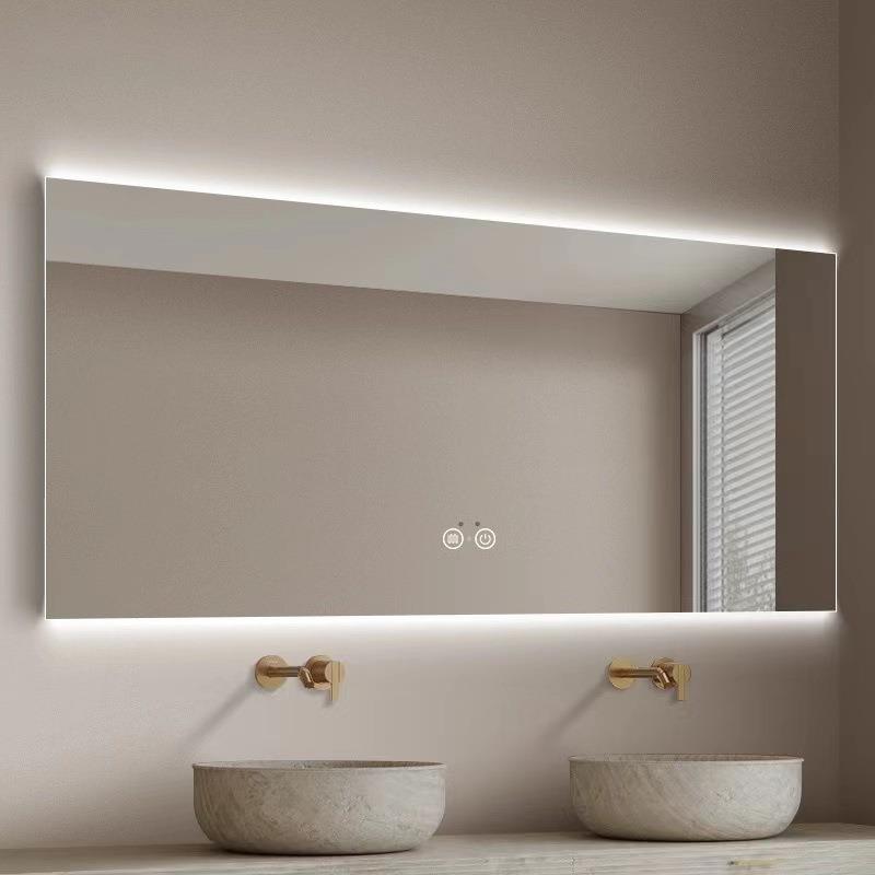 方形智能镜子高端348镜挂墙卫e生间浴室镜化妆智能带灯ld防雾触摸