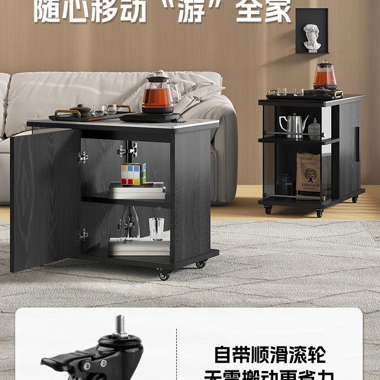移动茶发台多功能茶桌边柜几小985柜子储物客实木厅茶水柜休闲沙