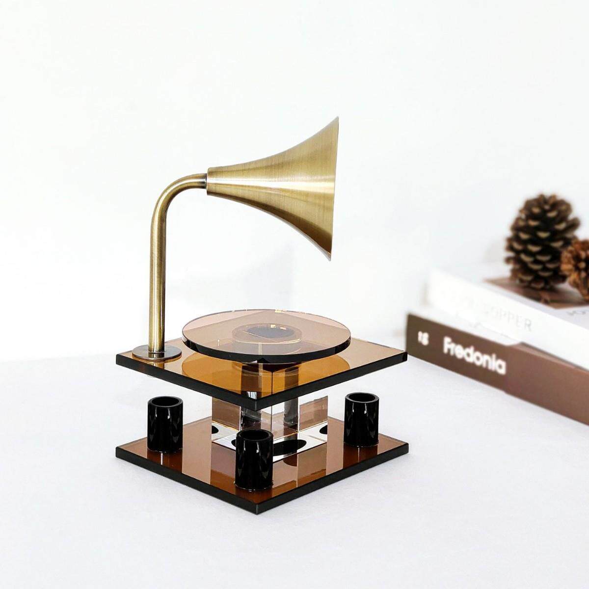 极轻奢晶水晶留声书机意式摆件模型HX1115客厅房电视柜简软装饰品