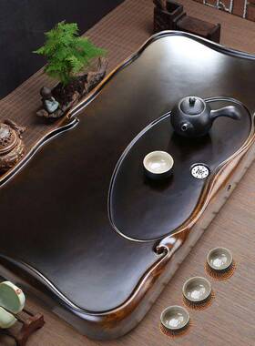 檀木茶盘用套装黑茶茶具实木茶海台大小号长家方形原Z4eYx6ST木花