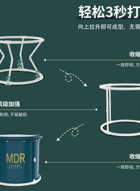 泡澡桶大人专用用安装可折洗澡桶儿童家全身浴桶叠80'7免IHA0成人
