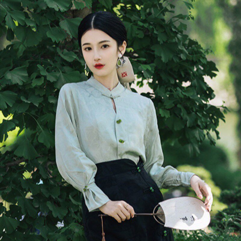 汉服唐装女中国风女装国风复古民国风日常改良旗袍上衣新中式套装