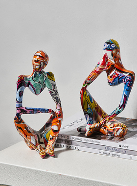 艺术摆件高级轻奢客n厅玄关电视柜酒柜装饰品抽象人物桌面摆设