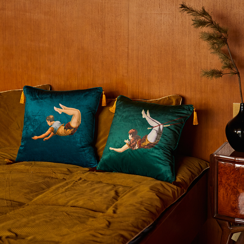 偏爱集轻奢卧室绒布复古中古zis沙发床头定制办公室抱枕靠垫