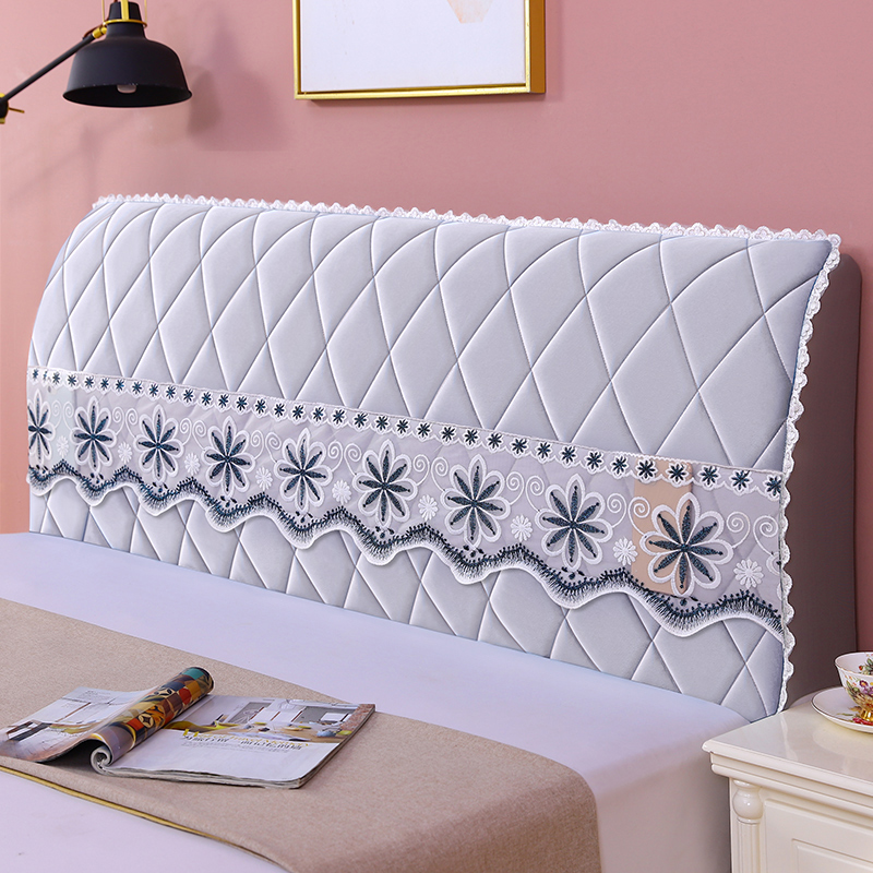 全包加厚夹棉防撞床头防尘罩床头套床头罩实木软包床W头保护套新