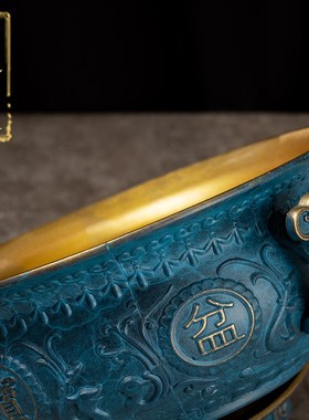 如意聚宝c盆摆件招财聚财纯铜全铜大号储钱罐黄铜家用客厅办公室