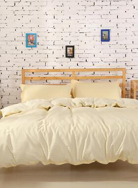 用纯棉素色纯四色缎条纹三件RLC套宾馆酒店专床床上用品单床笠