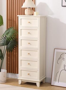 美ENW式窄夹缝柜木五斗柜客厅窄边储物柜抽屉式收纳卧室实柜款床