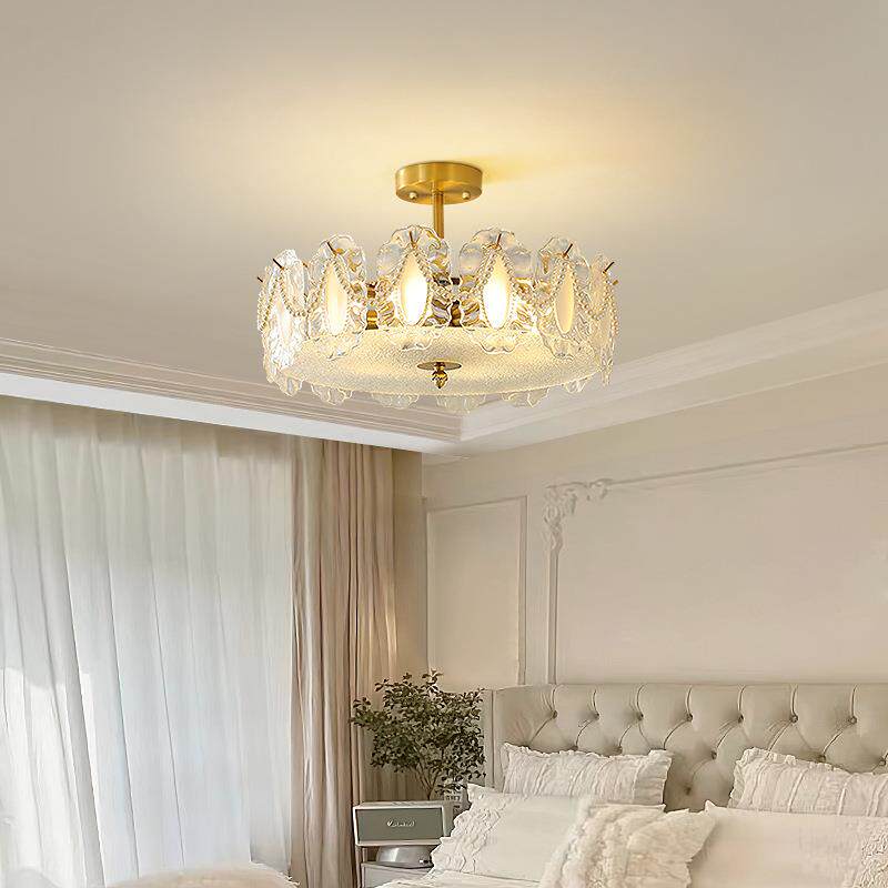 法式轻奢水晶吊灯现卧代艺术2536意水漾造型玻璃灯具设师新款计创