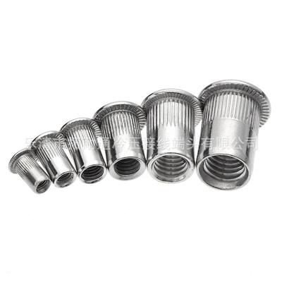 e螺Bay货源平头铆滚母装900pcs盒装不锈钢沉头花拉铆螺母M套3无品