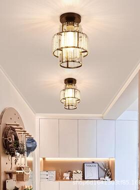 户现代入灯走廊过道吊36698灯法式灯轻奢水晶关创意网红吧台衣帽