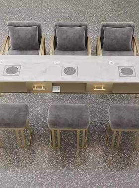 新款美甲桌套装单双33990人多功理能美三甲台轻椅奢吸尘器修甲桌