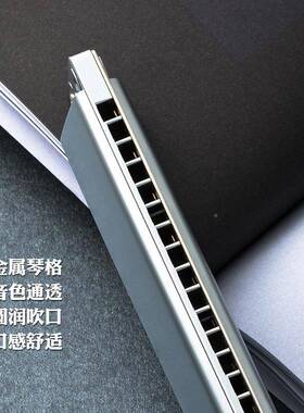 孔声2乐4习孔单音口琴ABCDEFG#成人演IKH奏乐练小队团金属口琴演