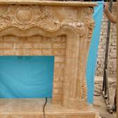 电石视背景装 大理壁约炉石200雕欧式 壁炉简美式 饰柜摆件石材架壁