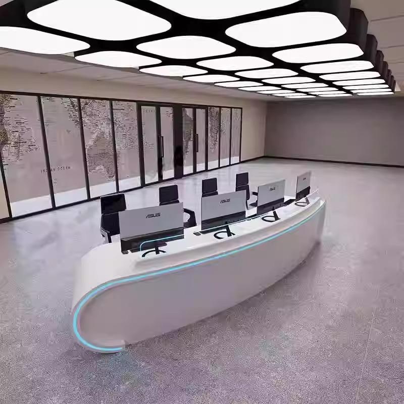 烤漆控制台操作台科TWK技感代长条桌约现大无纸化型简条形桌会议