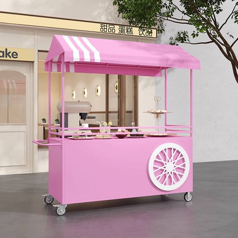 户外移动摆摊车夜市摆地摊小推车流动式推广车商业街展示台摊位架