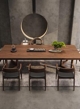 实木大板茶椅组合轻奢中式约现新代简家用客IMP厅小桌茶台办公室