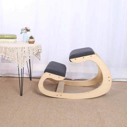 工厂境跪姿椅摇人摆体工家跨用办公凳木制ja-0721直立姿学势学生