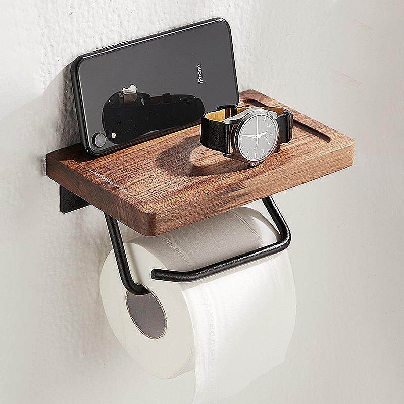 黑桃UON木纸巾架浴酒店卫生胡间室置物架厕纸架卷纸纸架壁挂架实,家装主材,卫浴五金组合套装/挂件套餐,淘宝优惠券,粉丝福利购,淘宝优惠卷