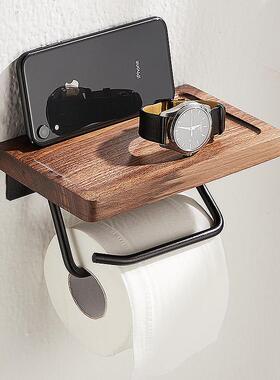 黑桃UON木纸巾架浴酒店卫生胡间室置物架厕纸架卷纸纸架壁挂架实